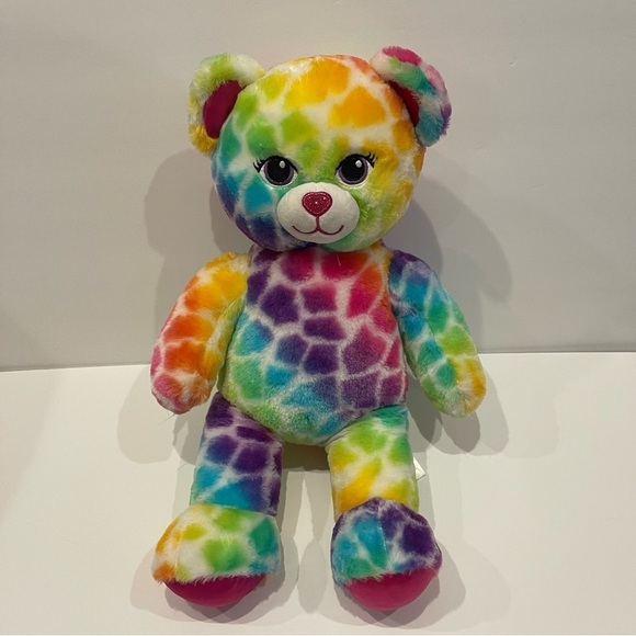BUILD A BEAR Lisa Frank Rainbow Plush Leopard Cat - Picture 1 of 5
